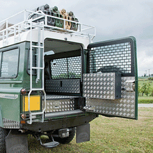 Load image into Gallery viewer, Land Rover Defender Rear Interior Window Guards