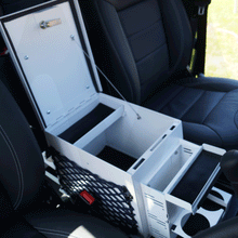 Load image into Gallery viewer, Land Rover Defender Series Cubby Box Secure- Lockable - MSS-CB - Mobile Storage Systems