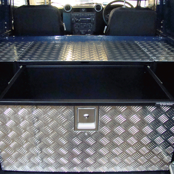 Land Rover Defender Double High Standard Load Area Store Drawer ...