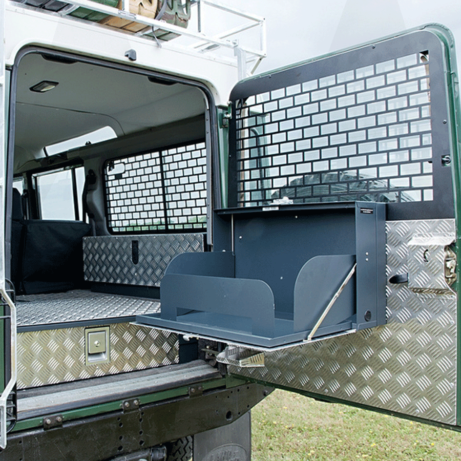 Land Rover Defender Side Interior Window Guards - MSS-DSSS - Mobile Storage Systems